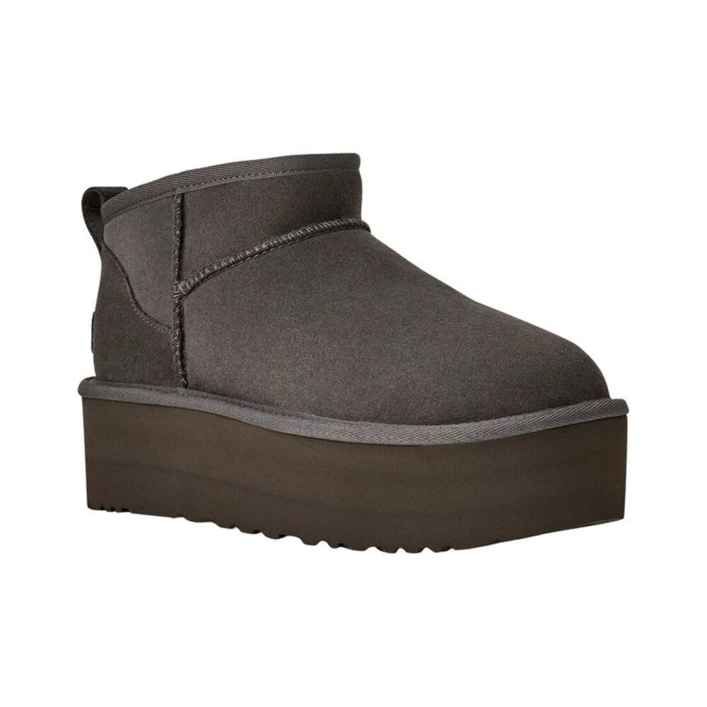 Ugg Classic Ultra Mini Platform Suede Boot, Grey